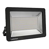 Ledvion LED Strahler | 100 Watt Osram LED Fluter | 4000K Scheinwerfer | 8500 Lumen Arbeitsbeleuchtung | Außenstrahler IP65 Wasserdicht | Flutlicht mit Schnellanschluss