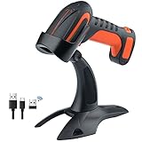 Tera Pro 3 in 1 Barcodescanner Kabellos QR 2D 1D Bluetooth Wireless 2,4G & Kabelgebunden USB-C Industriell USB 1D Barcode Scanner 2500mAh Exzellente Fallfestigkeit mit Ständer, Modell 8100