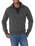 Amazon Essentials Herren Fleece-Jacke mit durchgehendem Reißverschluss, Kohlegrau Meliert, L