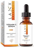 Vitamin C Serum für Gesicht/Hals/Augen – 5 x leistungsfähigeres Anti-Aging Serum mit 20% Vit C – Falten/Linien/Alterung