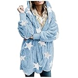 Gute Daunenjacken Damen Damen warme Flauschige Fleece Jacke Frauen Casual Funktionsjacke Sweatjacke Übergangsmantel Winterjacke FleecejackeFunktionsjacke wasserabweisend mit Warmen Teddyfleece