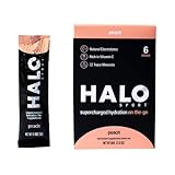 HALO Hydration Peach - Elektrolyt Getränkepulver - Nahrungsergänzungsmittel zur Hydration mit Vitamin C und Zink - Keto, vegan & kalorienarm - 1 x 6 Portionen