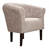 FORTISLINE Clubsessel Loungesessel Cocktailsessel Monaco 2' Mikrovelur W426_01 (Beige)