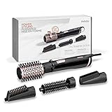 BaByliss AS200E Rotierende Warmluftbürste Set Brush & Style Ionic, 1000 Watt, 4 Aufsätze, schwarz