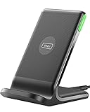 INIU Wireless Charger, 15W Induktive Ladestation Qi-Zertifiziert Schnelles Kabelloses Ladegerät Handy handyhalterung Kompatibel für iPhone 14 13 12 Pro Mini Max Xr Xs Samsung Galaxy S22 S21 S20 Google