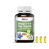 Sovita Omega 3-6-9 Vegi-Kapseln, ungesättigten Fettsäuren aus pflanzlichen Ölen, hochdosiertes Nahrungsergänzungsmittel, 100 Kapseln