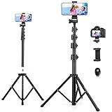 Victiv Handy Stativ Ständer, 172cm Handystativhalter mit Fernauslöser, Kamera Smartphone Stative, Selfie Stick Handystativ, Tripod für iPhone Samsung Huawei Canon Webcam