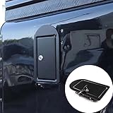 Aluminiumlegierung Schwarz Auto Öl Tankdeckel mit Schlüsselschloss Abdeckung Auto Zubehör für Land Rover Defender 90 110 130 2004-2019