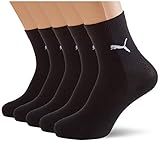 PUMA Unisex Kinder Puma Easy Rider Kids' Crew (5 Pack) Socks, Schwarz, 35-38 EU