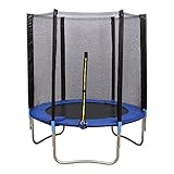 KOLHGNSE Trampolin Outdoor, 183cm/6ft Kinder Trampolin Gartentrampolin mit 360° Sicherheitsnetz Nutzlast 300kg Trampoline