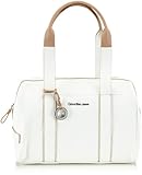 Calvin Klein Jeans DAZE MEDIUM DUFFLE J6EJ600015 Damen Bowlingtaschen 30x21x16 cm (B x H x T), Weiß (WHITE 100)