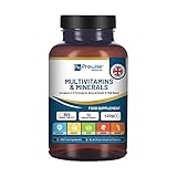 A-Z Multivitamine & Mineralien I 365 vegane Tabletten (Vorrat für 1 Jahr) I 26 essentielle aktive Vitamine, Mineralien und Mikronährstoffe für Männer und Frauen I UK Hergestellt von Prowise Healthcare