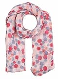 Zwillingsherz Seiden-Tuch im auffälligem Design - Hochwertiger Schal für Damen Mädchen - Halstuch - Umschlagstuch – Pashmina - Loop - weicher Schlauchschal für Frühjahr Sommer Herbst Winter - pink