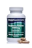 Himbeerketone 3000mg - 120 Kapseln - geeignet für Veganer - Versorgung für 4 Monate - SimplySupplements