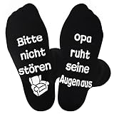 Jeasona Opa Socken Anti-Rutsch 43-46 Opa Geschenke Geburtstag Lustig Geschenk Opa Vatertag Geschenke für Opa zum Geburtstag von Enkel Enkelin Opa Geschenke Weihnachten Geschenk für Opa von Enkelkinder