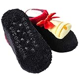 TianWlio Weihnachtsstrumpf Deko Kamin Christmas Stocking Toddler Infant Baby Boy Girl Cartoon Christmas Xmas Winter Step Shoes Warm Socks Nikolausstiefel Socken Weihnachtsstrümpfe Deko (Black, M)