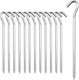 Zeltheringe, 18cm Zelt Heringe Metall Zelthaken Aluminium Heringe Erdnägel für Harte Böden, ideal für Garten, Camping, Angeln und Zelten