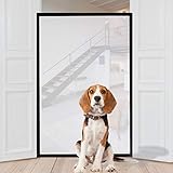 Magic Gate für Hunde, tragbares Schutzgitter, faltbares Gitter-Treppenschutzgitter 150 cm x 110 cm, passend für die meisten Innen- und Außentüren, sicherer Schutz für Hunde, Katzen, Babys