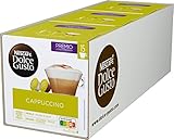 NESCAFÉ Dolce Gusto Cappuccino, XXL-Vorratsbox, 90 Kapseln, 100% Arabica Bohnen, leichter Kaffeegenuss mit cremigem Milchschaum, 3er Pack (3 x 30 Kapseln)