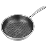 COLLBATH Edelstahl Bratpfanne 24cm Antihaftbeschichtete Bratpfanne Für Induktion Pfanne Für Steak Und Eier Hochwertige Kochpfanne Ideal Für Outdoor Cooking Und Haushalt