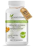 plantrition Vitamin B12 Methylcobalamin 100 Vegane Lutschtabletten hochdosiert Orangengeschmack - Qualitätsprodukt hergestellt in DE