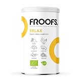 FROOFS Entspannung Relax Superfood Smoothie Pulver Konzentrat – Macawurzel Bananenmehl, Camu-Camu Curcumin, Ashwaganda und schwarzem Pfeffer – Gegen Stress Vitamin C Vitamine BIO-Mischung Elixier 200g