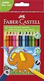 Faber-Castell 116501 - Jumbo Buntstifte dreikant, 5.4 mm, 12er Karton