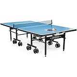 Dione Tischtennisplatte S600o Outdoor - 6mm top - Tischtennistisch Blau TT-Platte klappbar für draußen - 95% Vormontiert