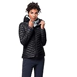 Jack Wolfskin Damen ATMOSPHERE JKT W winddichte Daunenjacke, black, L