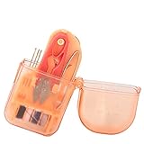 Nähwerkzeug-Set Mini-Nähkästchen Nadelfadenscheren-Set Weihnachts-Nähreise-Set Nähgarn-Zubehör DIY-Nähzubehör-Organizer Heimgebrauch(Orange)