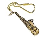 Miniblings Saxofon Flach Schlüsselanhänger Alt Sax Swing Jazz Musik Saxofonist - Handmade Modeschmuck I I Anhänger Schlüsselring Schlüsselband Keyring