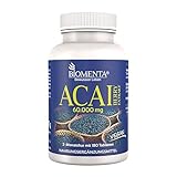 BIOMENTA Acai Beeren 60.000 mg - 180 Acai Tabletten - 2 Monatskur – vegan