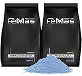 FemMas Blondierpulver blau 1000g I ultra stark & staubfrei I Blondierungspulver mit Plex-Technologie & Arganöl I gleichmäßige Blondierung I Hair Bleach für Aufhellungen bis zu 9 Nuancen