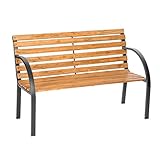 TecTake Gartenbank Parkbank Holz - Diverse Modelle - („Micha“ 119,5 x 62 x 83cm | Nr. 401425)