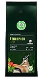 Lebensbaum Äthiopien Kaffee ganze Bohne, Bio-Kaffee aus Arabica-Bohnen mit fein-würzigen Aroma, Röst-Kaffee mit fruchtig-mildem Geschmack, vegan, 250g