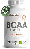 BCAA Kapseln 300x vegan - hochdosiert mit 8000mg BCAA im optimalen 2:1:1 Verhältnis - Giga-Caps mit 1000 mg BCAA - essentielle Aminosäuren Leucin, Isoleucin & Valin - Made in Germany