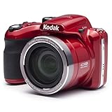 KODAK Pixpro AZ421 - Digitale Bridgekamera (16 MP, 42-facher optischer Zoom, HD-Video, 3'-LCD-Monitor) Rot