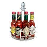 TABASCO® Brand Caddy mit acht Glasflaschen scharfe Chili-Sauce (8*148ml) 100% natürlich - Geschenkset - Schärfe-Anfänger bis Schärfe-Liebhaber kommen auf ihren Geschmack!