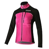 CATENA Fahrradjacke Damen Winter, Wasserdichte Moutainbikejacke, Winddichte Softshelljacke, Atmungsaktive Thermojacke, Reflektierende Radjacke, für Radfahren Laufen Bergsteigen Wandern, Rosa, M