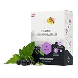 Bee Bite Natural Bee Bread Pastilles, Superfood Supplement aus Bienenpollen, Stoffwechsel-Booster & Immun Unterstützung (Schwarze Johannisbeere, 75g (15 Pastillen))