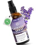 FJORLAND - Lavendelspray Kissenspray BIO 100 ml - Lavendelspray für Kopfkissen zum Einschlafen – Spray mit echtem, naturreinem Lavendelöl für Entspannung und einen erholsamen Schlaf