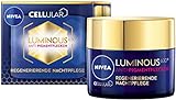 NIVEA Cellular Luminous 630 Anti Pigmentflecken Nachtpflege (50 ml), Gesichtscreme für die Nacht bei Pigment- und Altersflecken, regenerierende Nachtcreme mit Hyaluron