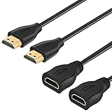 Anbear HDMI-Verlängerungskabel, 4 K, 4 K, 60 Hz, HDMI-Verlängerung (Stecker auf Buchse), kompatibel mit Xbox One S 360, PS5, PS4, Roku TV Stick, Blu Ray Player