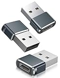 Basesailor USB C Buchse zu USB Stecker Adapter 3Pack,Typ A Netzteil Ladegerät Ladekabel Adapter für iPhone 12 13 14 Pro Max,SE,iPad Mini 6 Air 4 5,Apple Watch 7 8,Samsung Galaxy S21 S22 Plus Ultra FE