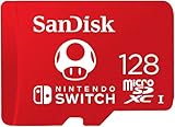 SanDisk microSDXC UHS-I Speicherkarte für Nintendo Switch 128 GB (V30, U3, C10, A1, 100 MB/s Übertragung, mehr Platz für Spiele),(1er Pack)