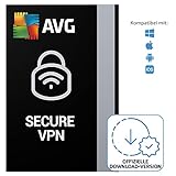 AVG Secure VPN - Virtual Private Network zum Schutz der Privatsphäre - für Windows, macOS, und Android | 5 Gerät | 1 Jahr | PC/Mac | Aktivierungscode per Email