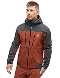 RevolutionRace Silence Proshell Jacket, Herrenjacke, belüftete und wasserdichte Jacke für Wanderungen und andere Outdoor-Aktivitäten, Rusty Orange, M