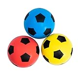 Betzold Sport - Softbälle-Set 3 Stück - Soft-Fußball-Set Kinder-Schaumstoffball Kinder-Ball