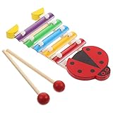 Toyvian Kinder Xylophon Spielzeug Holzschlaginstrumente mit Schlägel Bildungsentwicklung Musikspielzeug für Kinder Kinder Kleinkinder