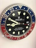 Rolex Replika Wanduhr Motiv Rolex GMT Pepsi rot blau